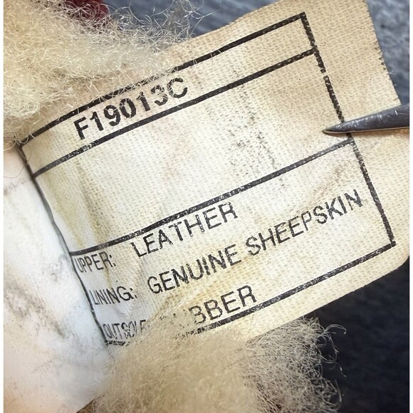 Women's 6 M Ugg Ansley 3312 Burgundy Suede Leather Slippers Moccasins Fur Lined - Picture 11 of 16